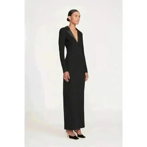 Staud Humboldt Dress Black Sz M Brand New